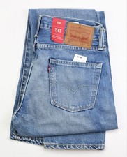 Levi's 511 Slim Fit Selvedge Jeans White Oak Cone Denim Men's Size W33 L34 New