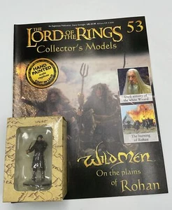 Eaglemoss Lord Of The Rings Lead Figure & Mag #53 Wild Men On The Plains Rohan - Foto 1 di 9