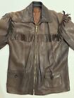 Vintage 1940’s Eskimo Comfort Brown Leather Western Fringe Jacket Medium Cowboy