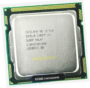 Intel Core i5-760 2.8 GHz LGA1156 4 Core 4 threads SLBRP CPU Processors 8 MB - Picture 1 of 4