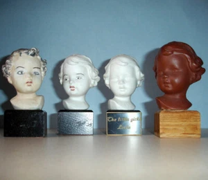 Goebel Young Girl Head Bust SET/4 Display Pieces Different Stages of Decoration - Picture 1 of 4