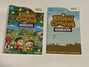 Nintendo Wii Animal Crossing City Folk COVER ART AND INSTRUCTION BOOKLET ONLY - Picture 1 of 1