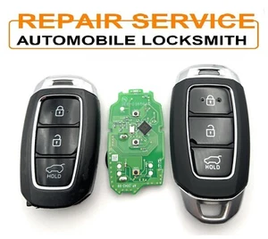 Repair Service for Hyundai Kona 2018 - 2022 3 button remote key fob case battery - Picture 1 of 1