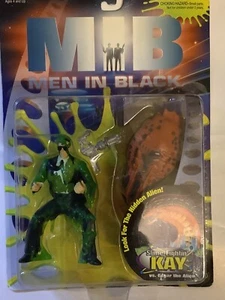 BRANDNEU HERREN IN SCHWARZEM MIB SLIME-FIGHTIN AGENT K VINTAGE FIGUR GALOOB 1997 - Bild 1 von 3