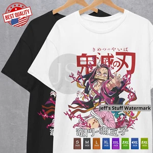 Demon Slayer Nezuko Tee Waifu T Shirt Anime Japanese Kimetsu No Yaiba Cosplay - Picture 1 of 17