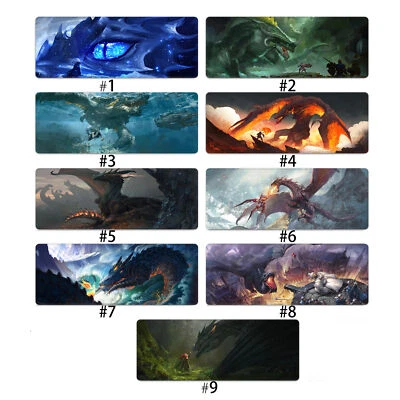 Dragon Pattern Mouse Pad XXL Laptop Mat Large Size Mousepad 80x30cm Keyboard Mat - Image 1 of 4