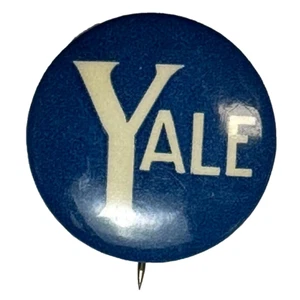 Botón de celuloide de fútbol americano universitario de Yale de la década de 1930 de 1,25" - Imagen 1 de 4