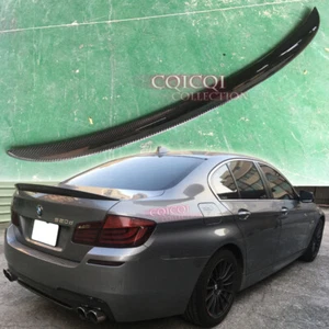 Carbon BMW 11~16 F10 5-series Sedan High Kick Performance type trunk spoiler M5◎ - Picture 1 of 9
