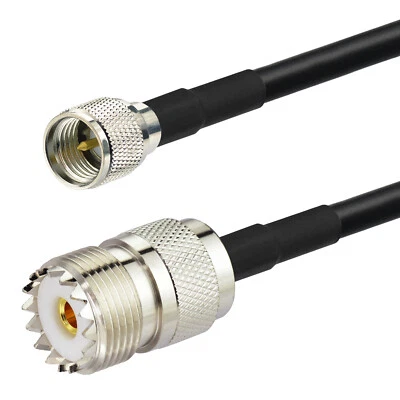 SO239 UHF Female to Mini-UHF Male RG58 for Coax Pigtail Cable - Image 1 of 4