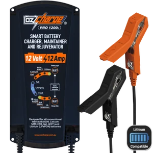 OzCharge Oc-Pro1200L 12V 12A Battery Charger and Maintainer Lithium Pro Series - Picture 1 of 5