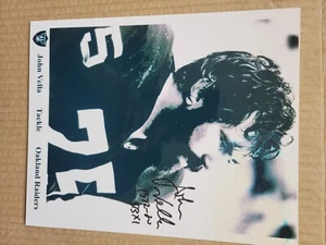 Oakland Raiders Legend, 8x10 handsigniert John Vella - Bild 1 von 1