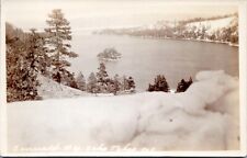 RPPC Emerald Bay, Lake Tahoe, California - Real Photo Postcard c1924-1942