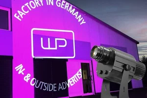 Werbeprojektor 100 Watt, 1 Gobo, statisch o. rotierend - Bild 1 von 8