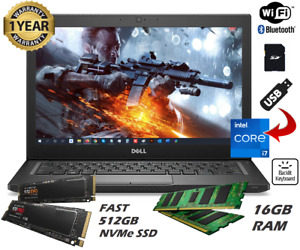 Dell 7480 Latitude Laptop 16GB RAM 512GB SSD Intel Core i7 3.90GHz Windows Pro