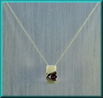 SET Anhänger Zirkonia eismattiert Ankerkette 925 Sterling Silber QVC - Bild 1 von 4