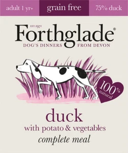 Forthglade Adult Duck Potato Vegetables Grain Free Dog Wet Food Tray 395g x 18 - Picture 1 of 1