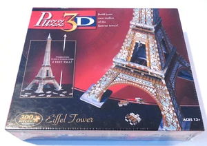 Puzzle Puzz 3D Eiffel Tower 300 Pieces Build Moderate Ages 12+ Factory Sealed - Picture 1 of 9