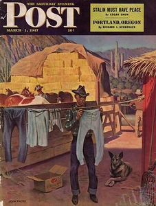 1947 Saturday Evening Post March 1 - Portland OR; Lompoc CA Flowers; Jackson TN - Picture 1 of 1