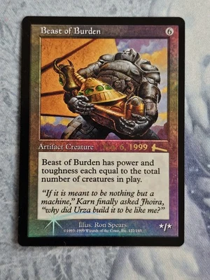 Beast of Burden - Urza's Legacy - Magic the Gathering - FOIL Pre-release Card - Image 1 of 2