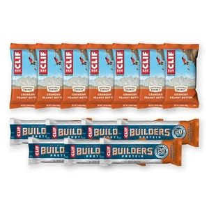 CLIF BAR and CLIF Builders - Variety Pack - Crunchy Peanut Butter and Chocola - Picture 1 of 7