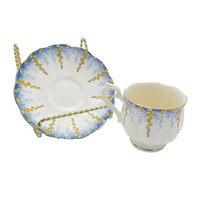 Taza de té y platillo Royal Albert April Showers corona China Inglaterra Reg Nº 769618 - Imagen 1 de 6
