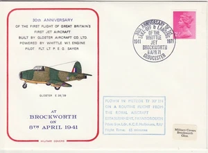GB Stamps RAF Souvenir Cover Gloster First Jet Aircraft,Brockworth, Whittle 1971 - Picture 1 of 2
