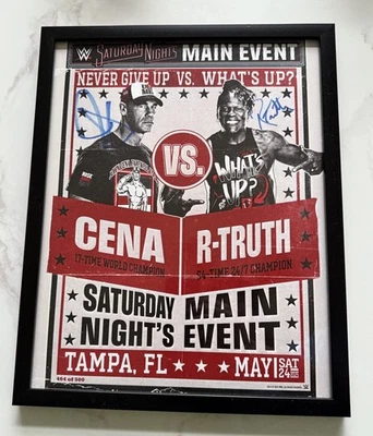 PÓSTER FIRMADO EVENTO PRINCIPAL WWE SATURDAY'S NIGHT 11x14 #464/500, JOHN CENA R-TRUTH Foto 1 de 2