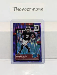 2022 Panini Optic Drake London Rated Rookie Purple Shock Prizm RC #207 Falcons - Picture 1 of 2