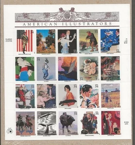 Scott #3502 American Illustrators (Norman Rockwell) Sheet of 20 Stamps - [663 - Picture 1 of 1