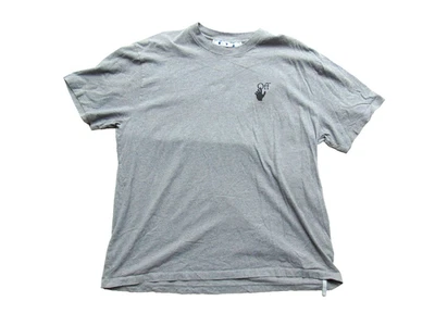 Camiseta gris con diseño de flecha marca OFF WHITE para hombre talla grande Foto 1 de 4