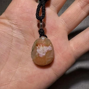 🌟🔥🚀Raro colgante de ágata áspera ojo Gobi de China Mongolia Interior - Imagen 1 de 10