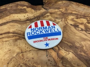 Vintage Norman Rockwell Exhibition At The Brooklyn Museum Button - Picture 1 of 3