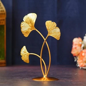 Iron 3 Leaf Shape Decoration Table Stand for Home and Living Room Decor - Picture 1 of 3