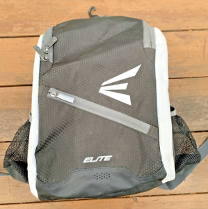 Easton Elite Youth Baseball Softball Backpack Equipment Bag Black and White B+!