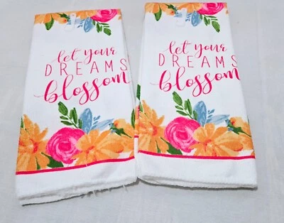 Juego de 2 toallas de té de cocina Let Your Dreams Blossom Spring de 15 pulgadas x 25 in. Foto 1 de 3