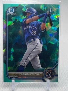 Bowman 2022 cromo zafiro #BCP-199 Daniel Vázquez refractor acuático #’d 96/99 radiocontrol - Imagen 1 de 2