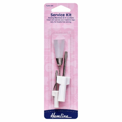Hemline Service Kit For Sewing Machine & Overlocker Cleaning Brush Screwdrivers