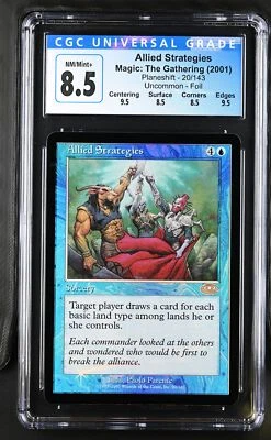 ALLIED STRATEGIES Planeshift Foil U CGC 8.5 Q++ MTG [Nostalgium] - Image 1 of 2