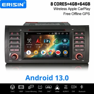 8-Kern Android 13 DAB+ Autoradio BMW X5 E53 Navi CarPlay 64GB WLAN CANBus CD USB - Bild 1 von 24