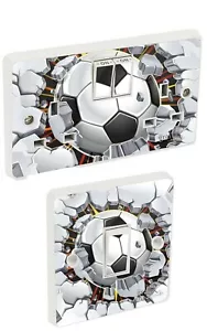 Interruptor de luz de ladrillo de fútbol americano y pegatina de doble zócalo vinilo/cubierta de piel sosw21 - Imagen 1 de 4