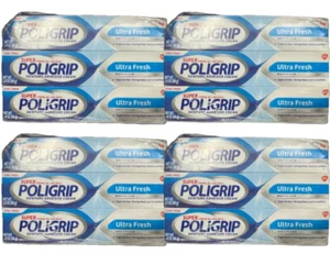(12 Pack) Poligrip Ultra Fresh Mint Flavor Denture and Partials Adhesive Cream - Picture 1 of 4