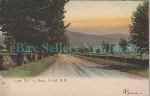 Fishkill NY - OLD POST ROAD - NOW ROUTE 9 SOUTH - Postcard Dutchess County - Picture 1 of 2