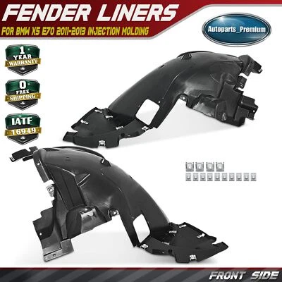 2 передние боковые внутренние накладки на крыло защита от брызг щиток для BMW X5 E70 2011-2013 - Изображение 1 из 4