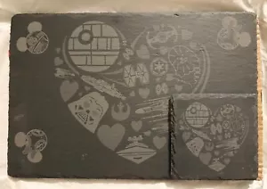 🚀 Star Wars Heart Slate Coaster & Placemat Set – The Perfect Galactic Gift! 🌌✨ - Picture 1 of 3