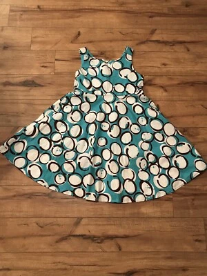 Vestido My Michelle Niñas Azul/Blanco/Negro Círculo Sin Mangas Talla 12 ~ Usado en Excelente Condición ~ *GUAU* Foto 1 de 4