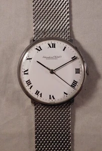 IWC Schaffhausen Ref. Reloj suizo para hombre 1410 cuerda manual esfera romana blanca... 33 mm - Imagen 1 de 22