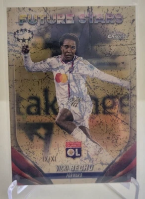 2023-24 TOPPS CHROME WOMENS UEFA VICKI BECHO #82 ROMAN NUMERAL IX/XI LYON - Image 1 of 2