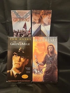 Gettysburg, Titanic, Braveheart, The Green Mile Double Tape VHS Box Sets Lot - Picture 1 of 7