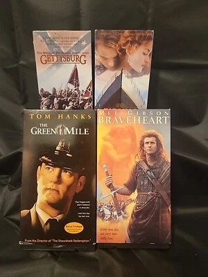 Gettysburg, Titanic, Braveheart,  The Green Mile Double Tape VHS Box Sets Lot - Image 1 of 4