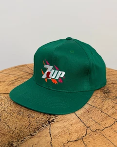 Rare Vintage 7UP Embroidered Green Snapback Hat - Bild 1 von 9